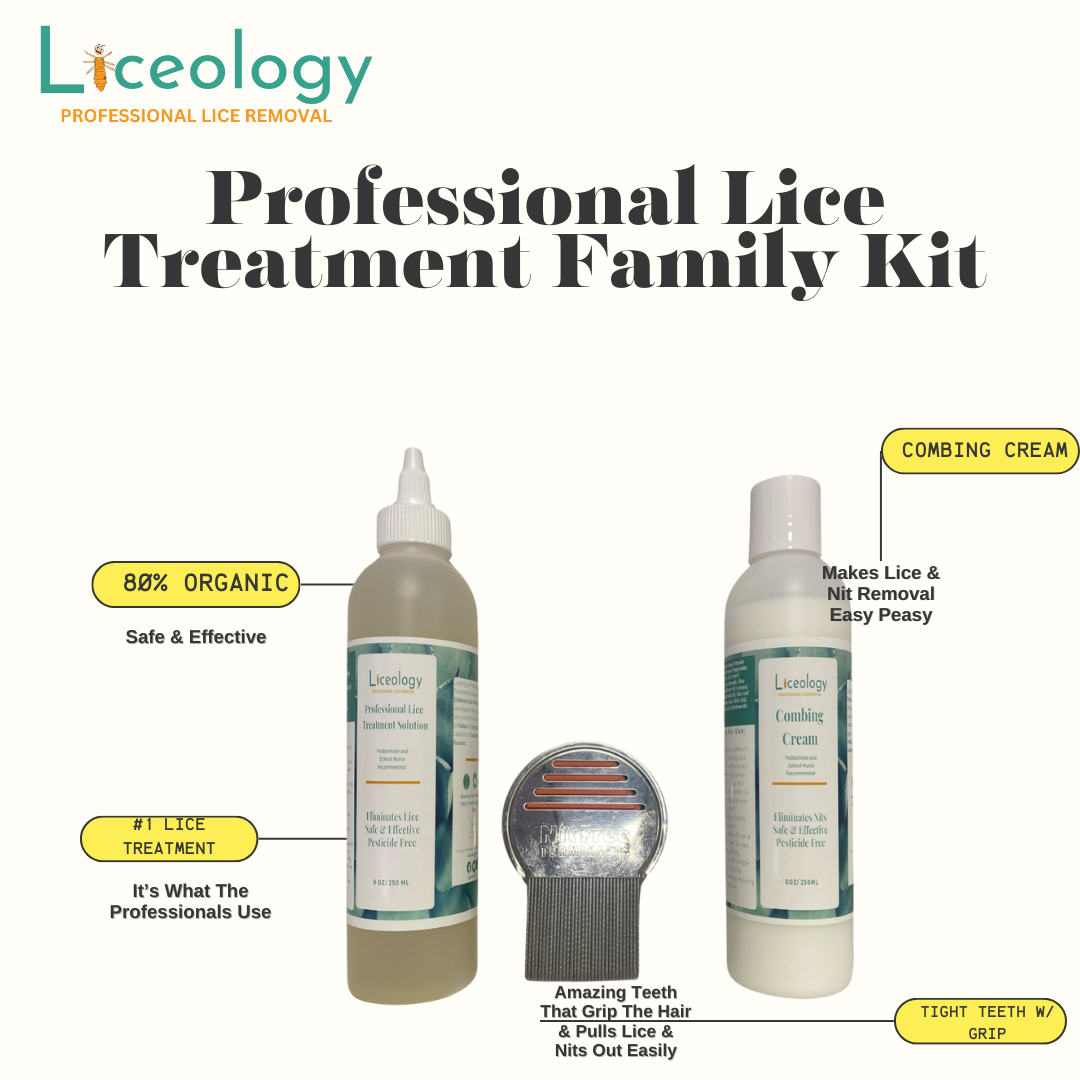 PROFESSIONAL LICE TREATMENT KIT (FAMILY) 10-15 TREATMENTS IN 1 KIT